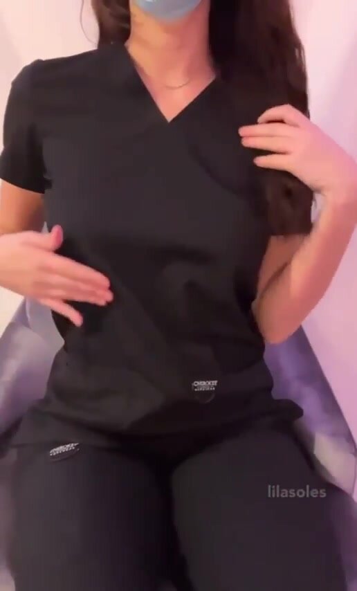 Something about being in my scrubs makes me even more horny