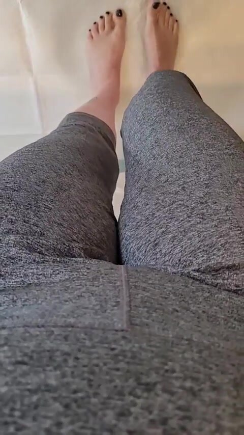Wetting my workout pants before my shower