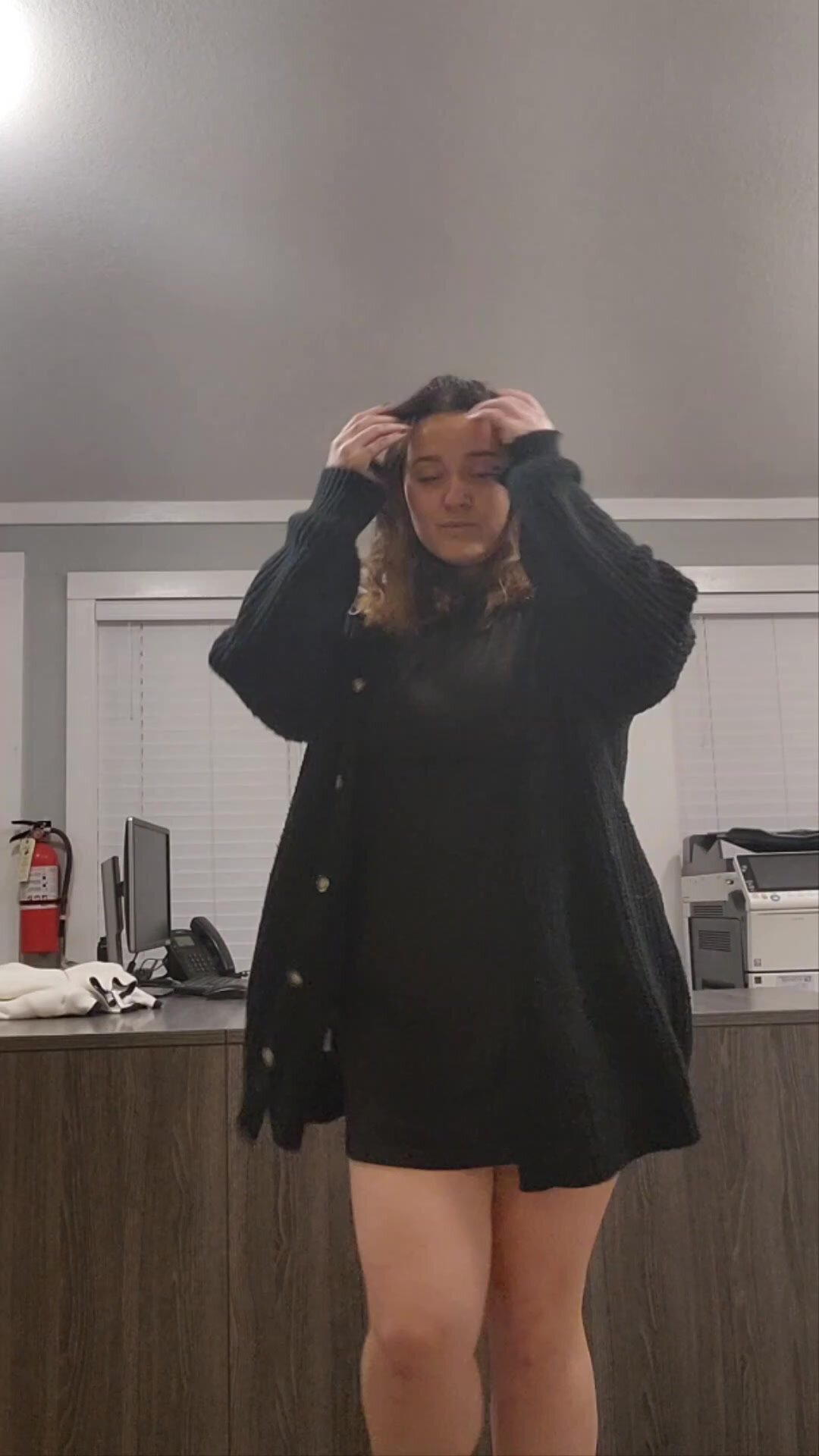 No panties and a shirt skirt for easy access