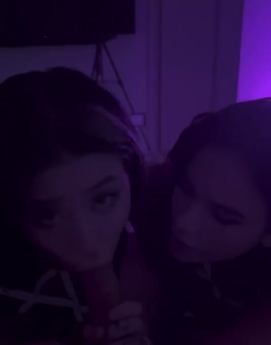 her bf broke up with her, so I let her suck my bfs cock with me to get ‘em jealous