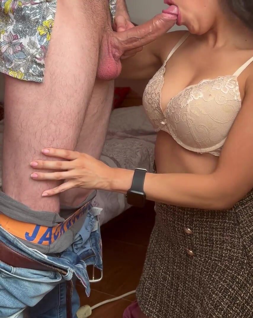 He knows how much I love to stretch my throat with his cock