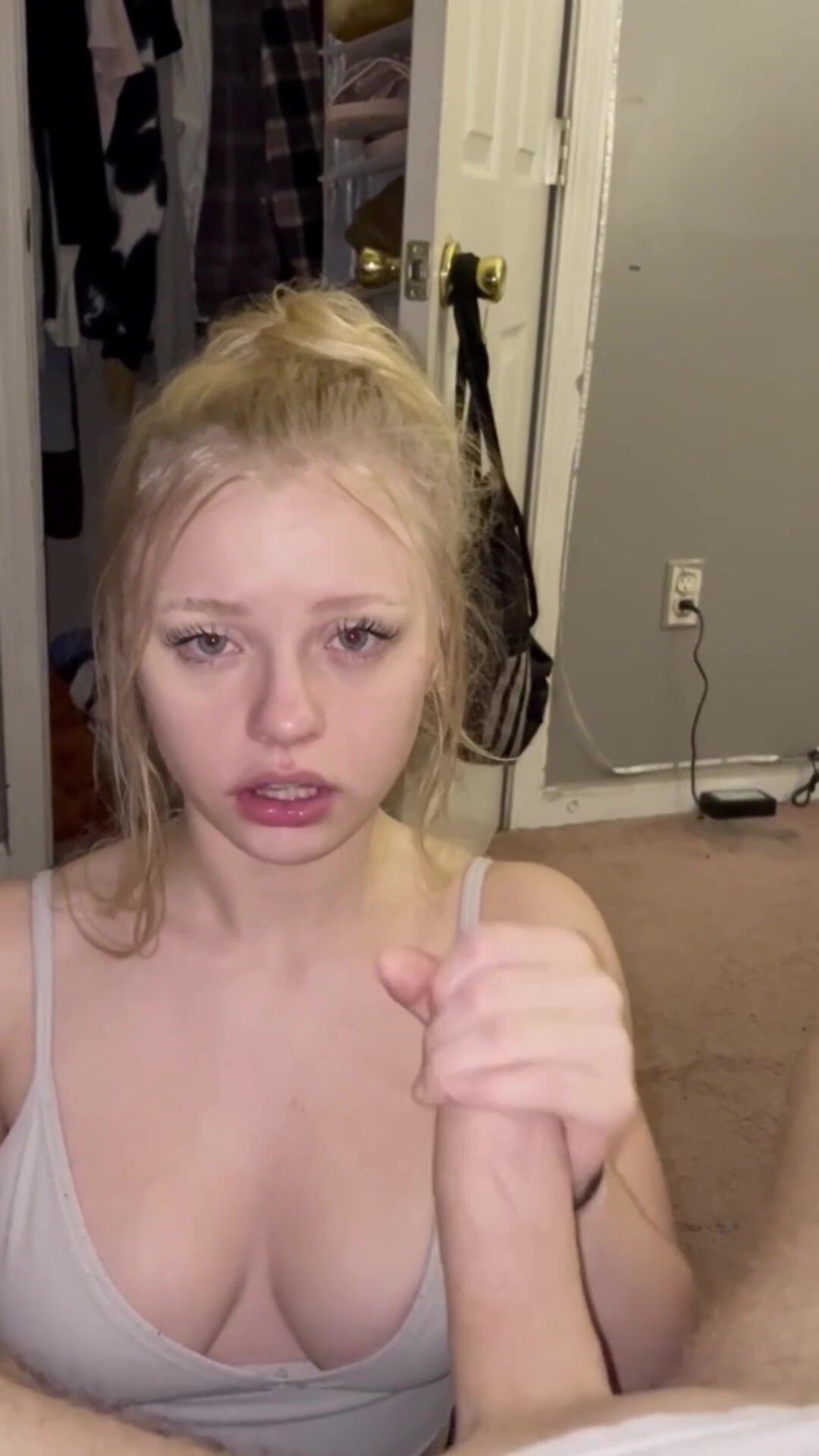 Cute Blonde Loves Making Him Cum