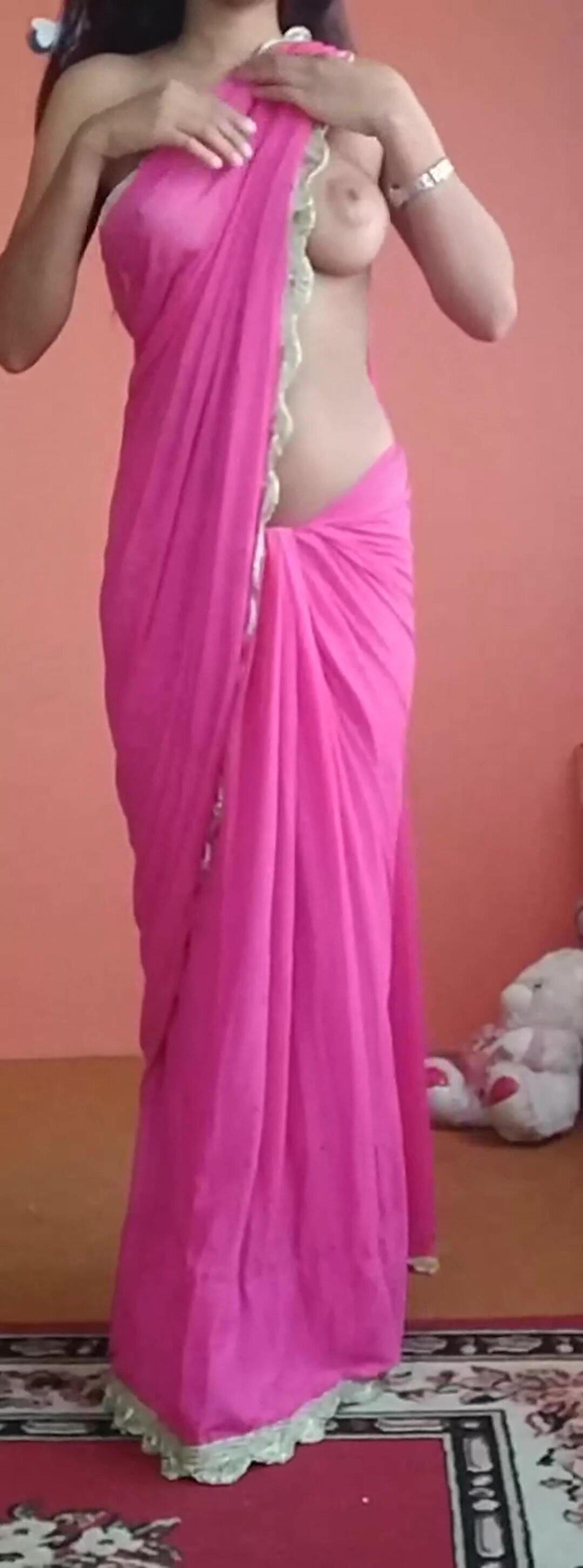 Pink saree