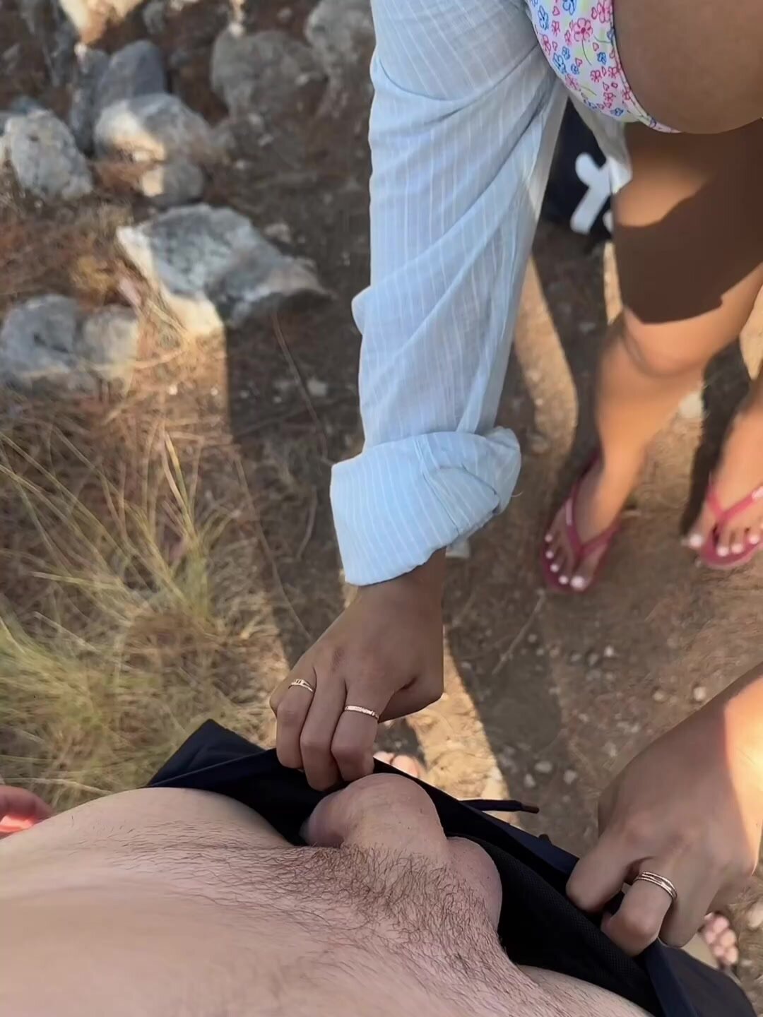 we got caught while hiking and finished at home