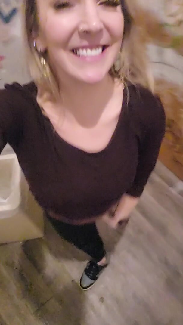 Peeing at the bar downtown