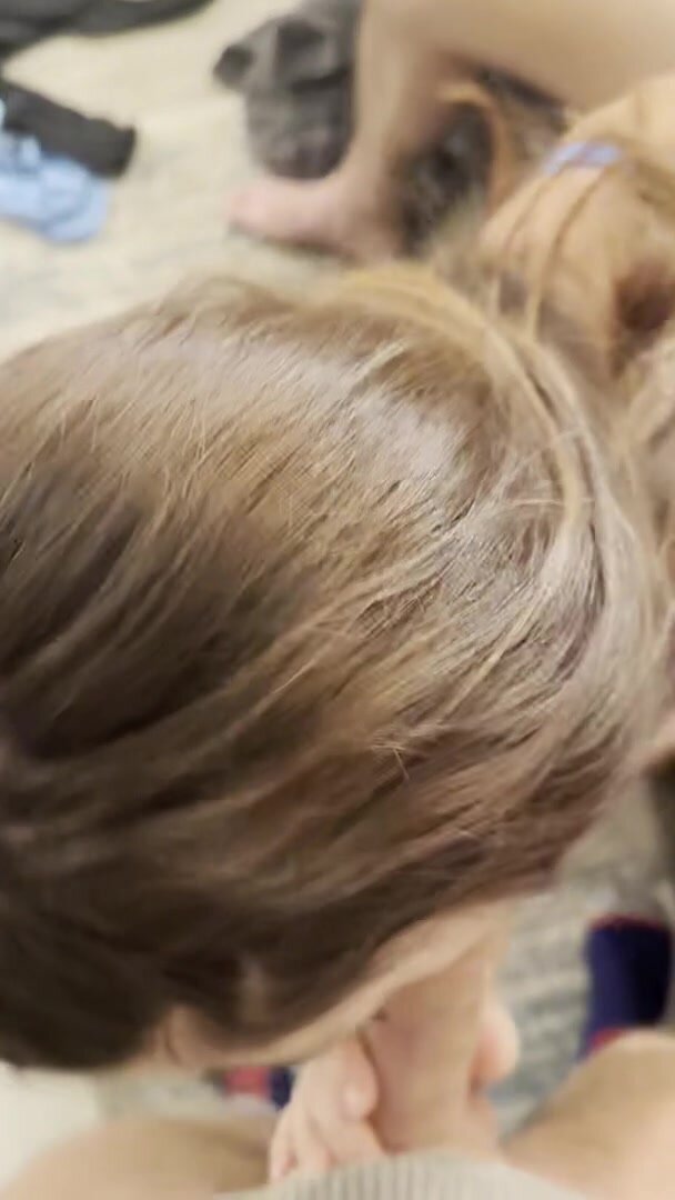 Giving a blowjob to a guy my husband just met at the bar