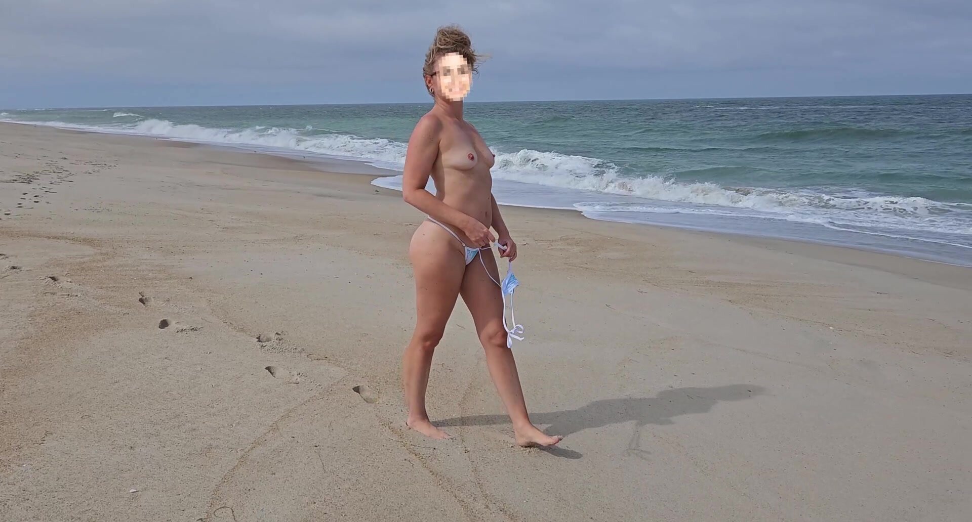 Risking it on a public beach