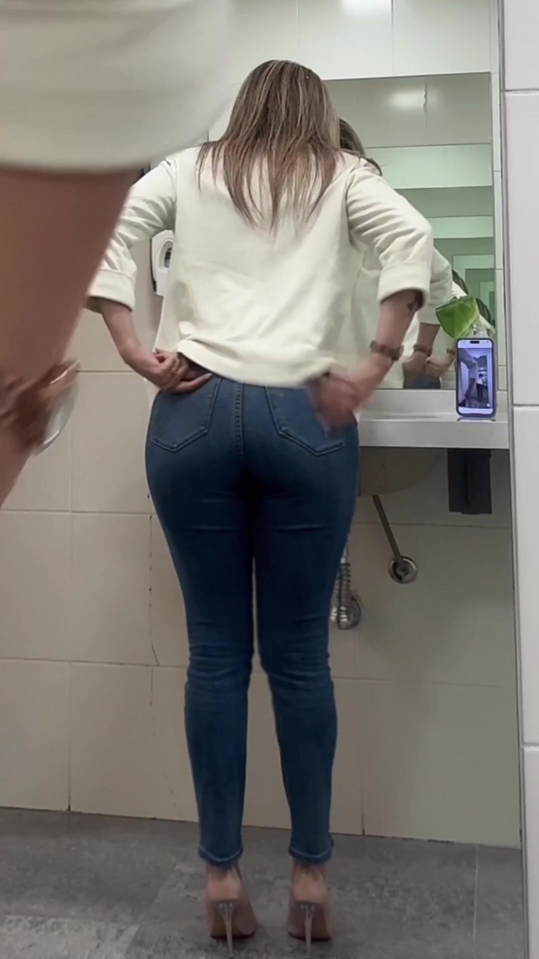 My coworkers are always staring at my ass… but I only flash it here for you!
