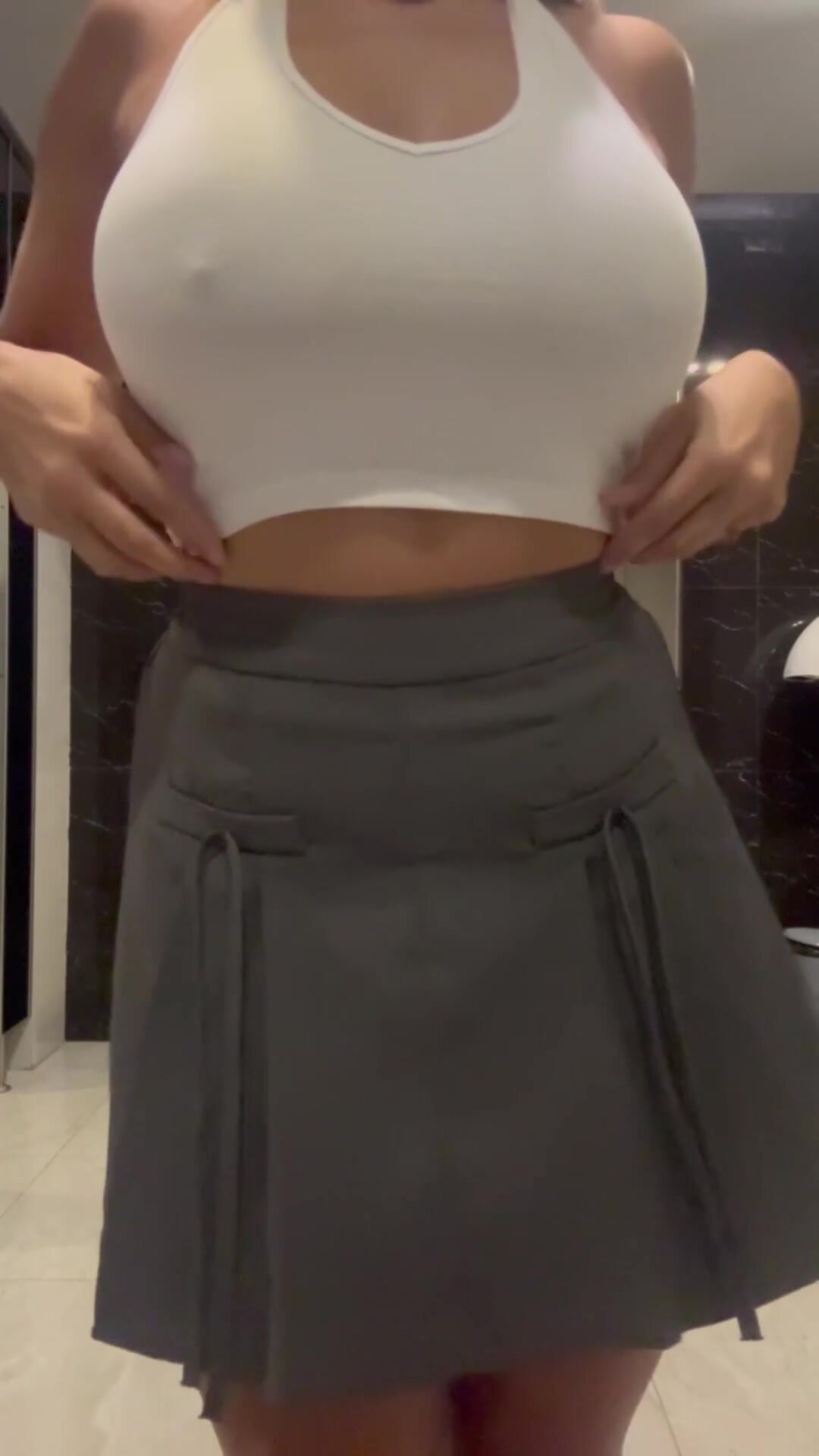 love to flash my boobies in every public restroom