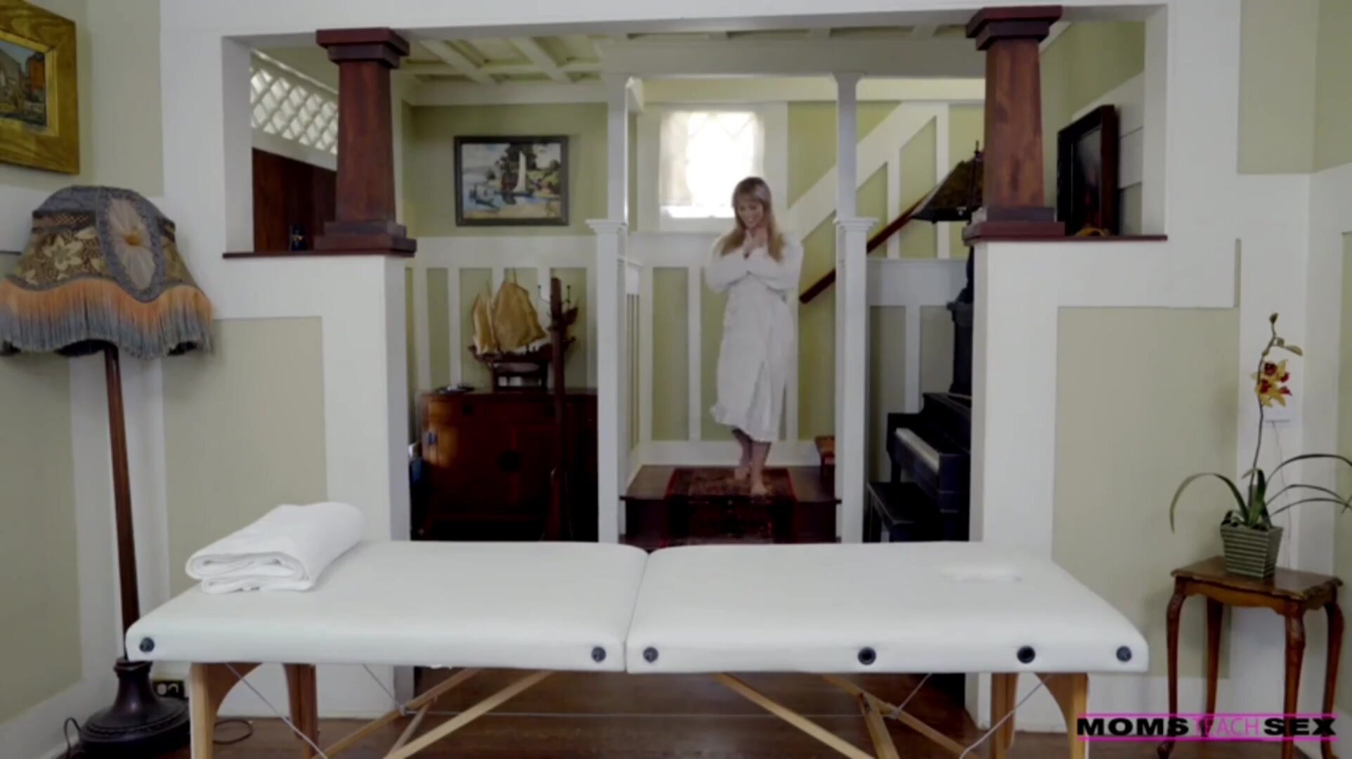 Step-mom Cherie enjoys a nice Mother's Day massage