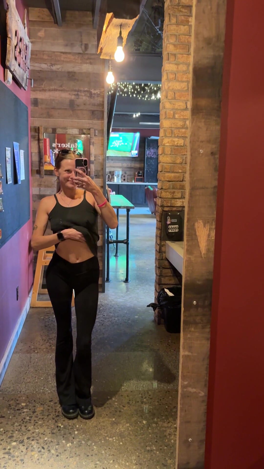 Bush & boobs at the bar!