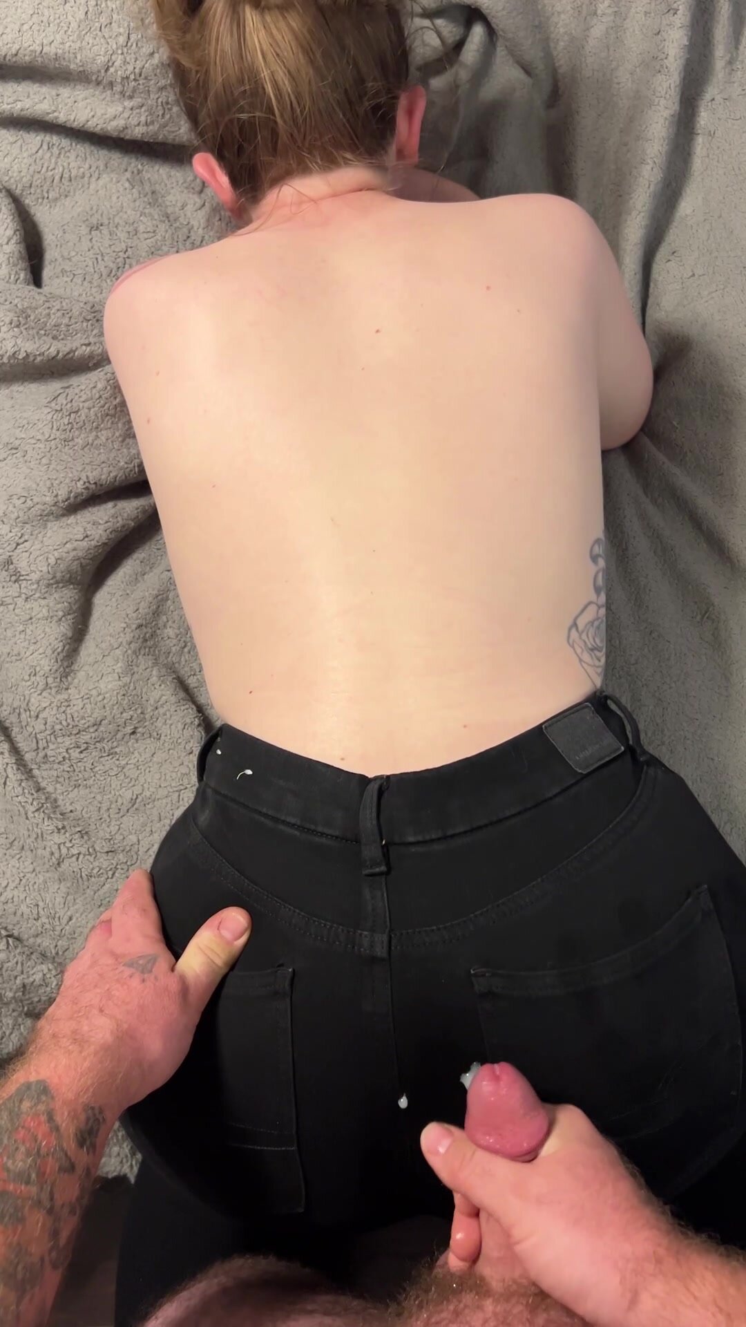 My bf painted my jeans white