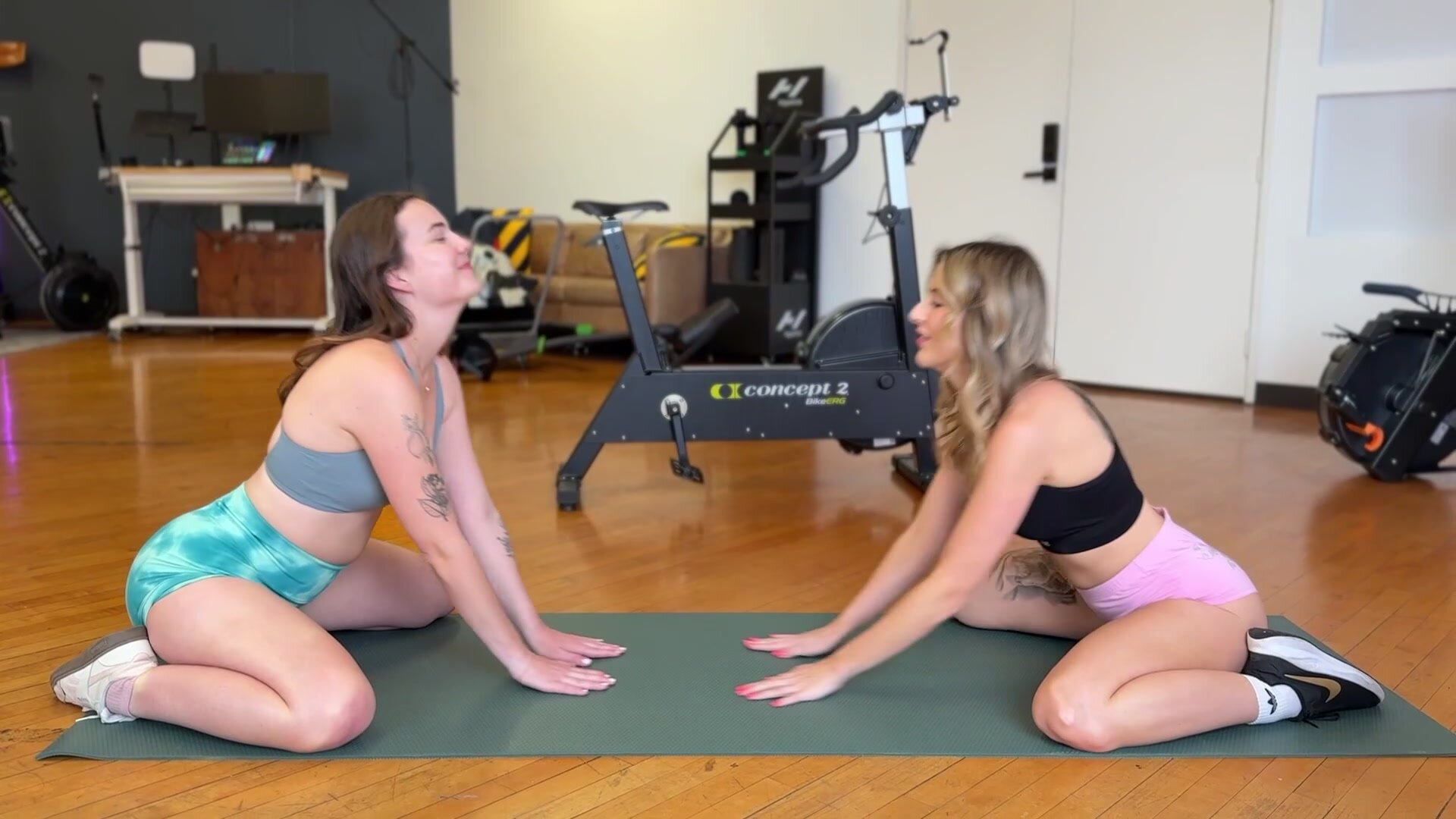 I love doing yoga with my besties