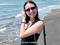 Russian Tourist's Beachside POV Adventure