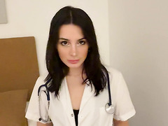 Slutty hot Latina nurse POV fuck with huge facial