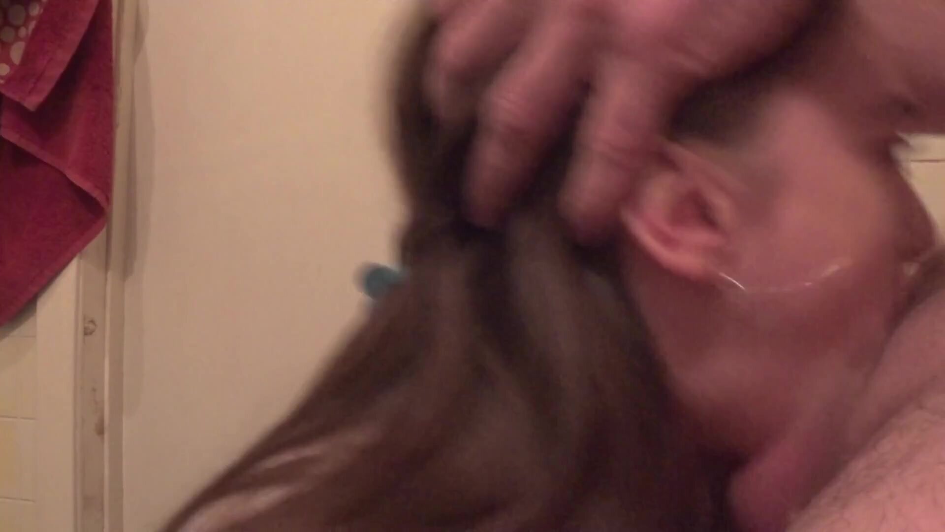 Used her mouth as a fucktoy to dump all the cum down her throat