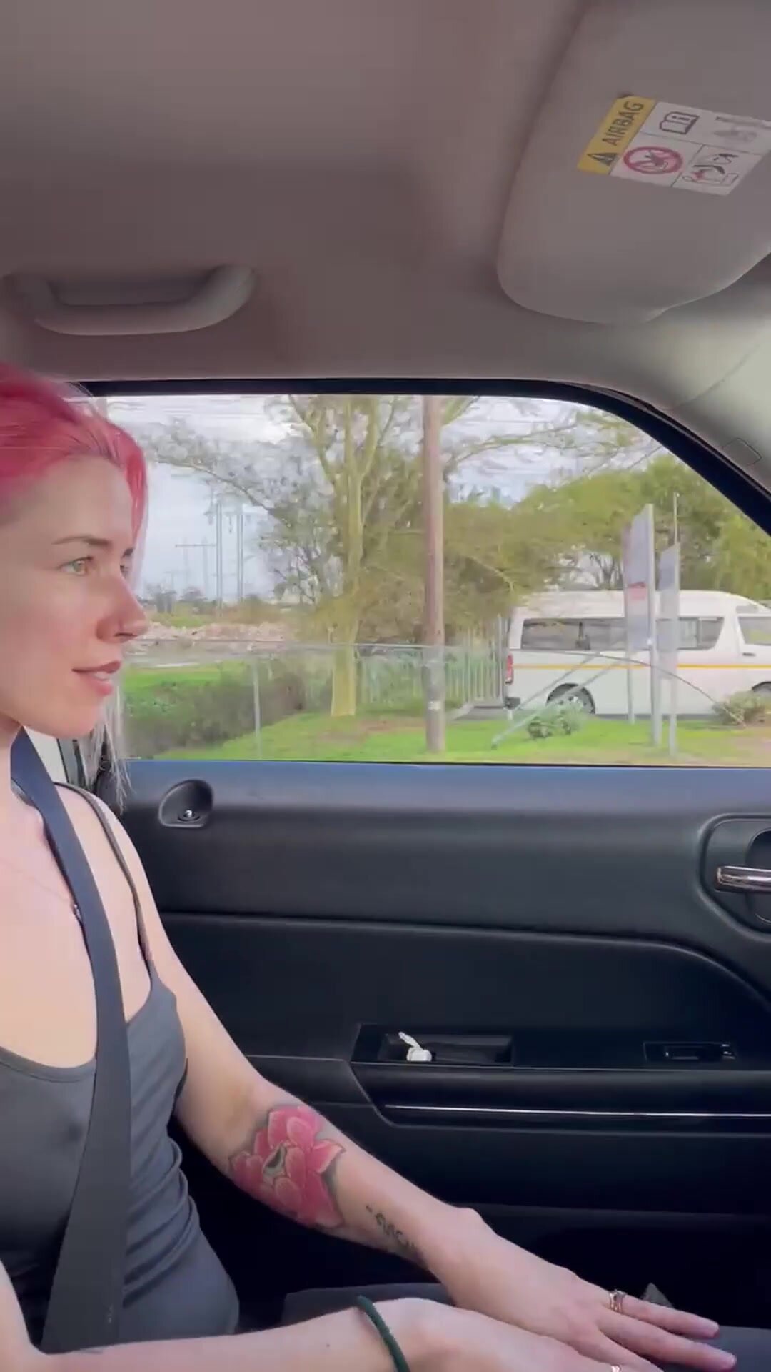 I couldn’t resist pulling out my perky natural tits in public, the fear of getting caught is soo exciting