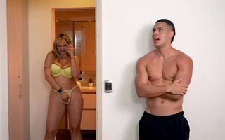 Slutty latina MILF pleases a sneaky stepson to keep a dirty secret from her husband