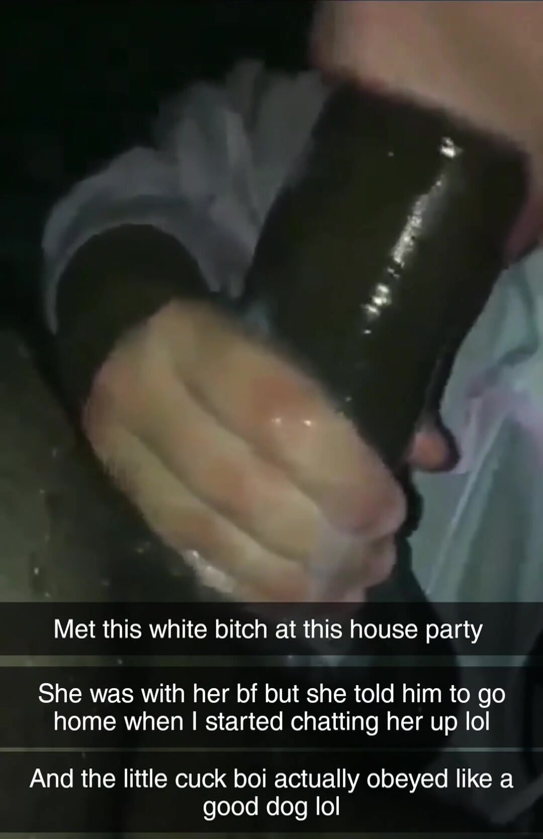 The girlfriend didn't want the cuck bf ruining her chances with a BBC