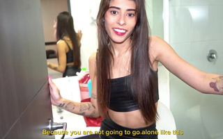 My Slim Latina GF Allowed Me To Fuck Her In All Holes To Convince Me Let Her Go To the Party