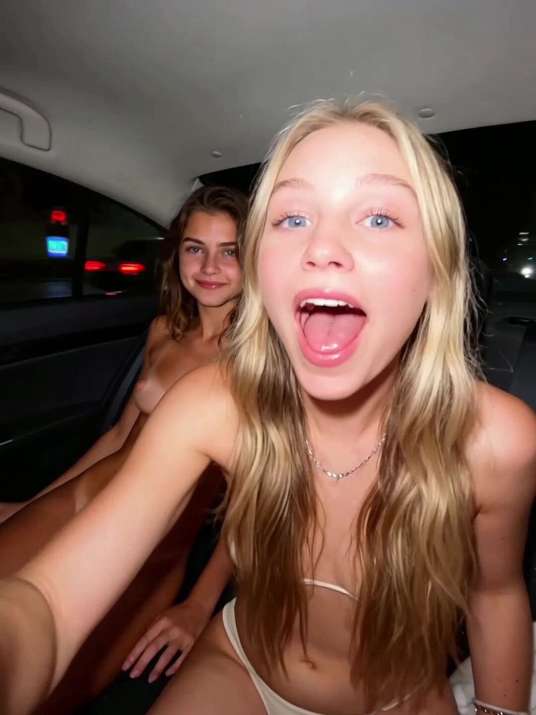 In the back seat