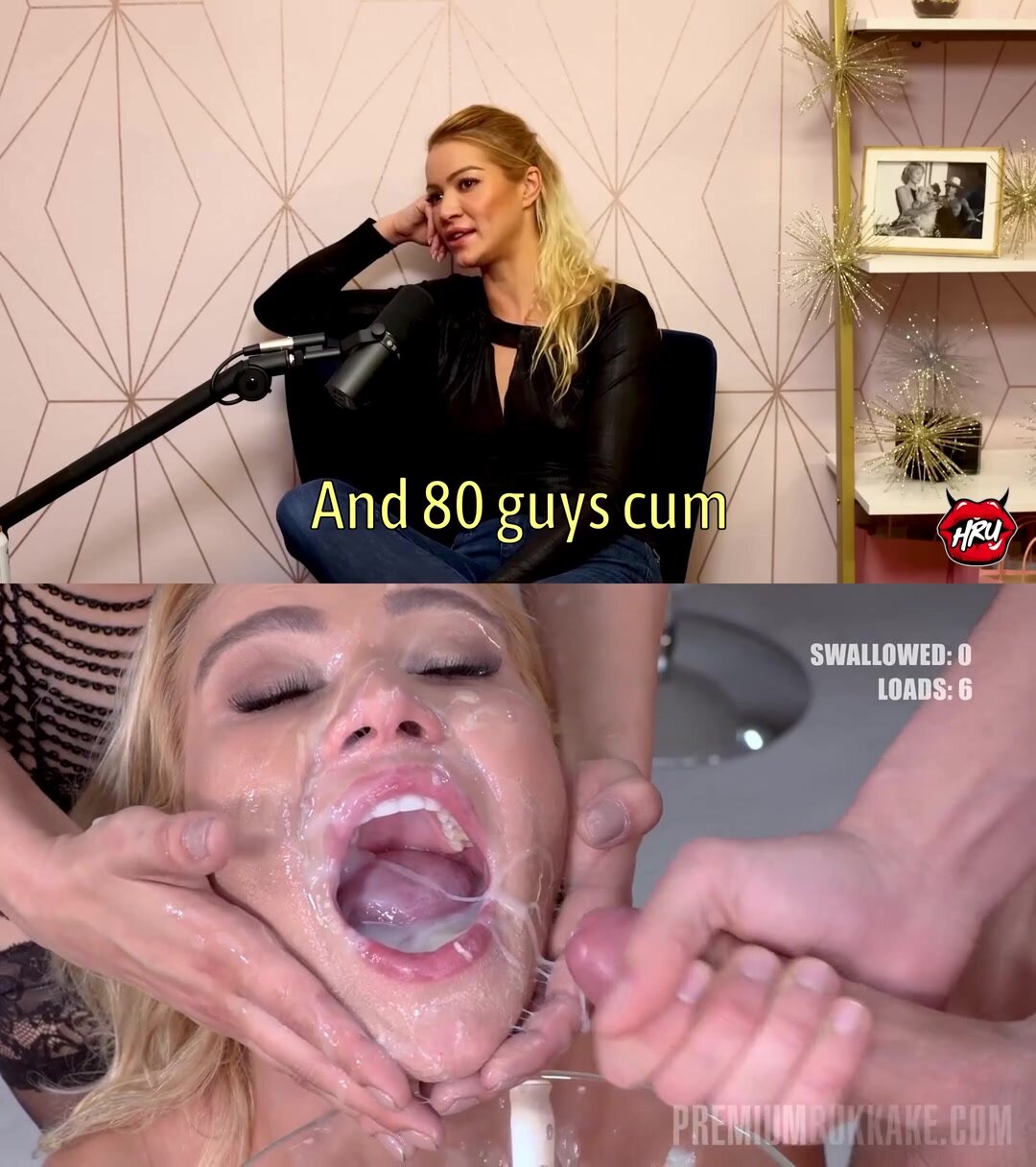 I love watching her talk about how much she enjoyed swallowing thick cum!