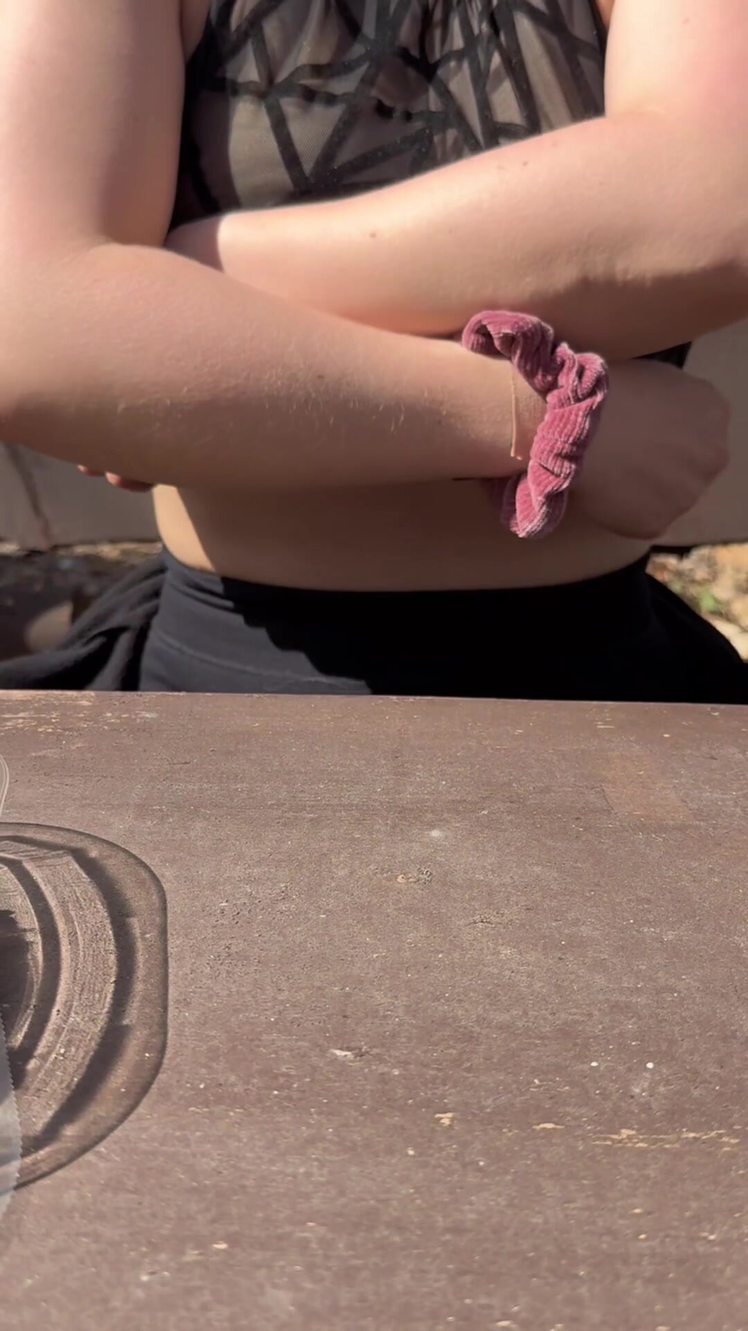 flashing my tits for lunch