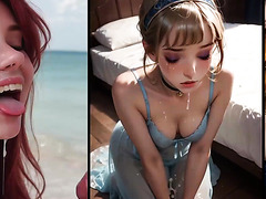AI compilation of a hot teen babes being naughty