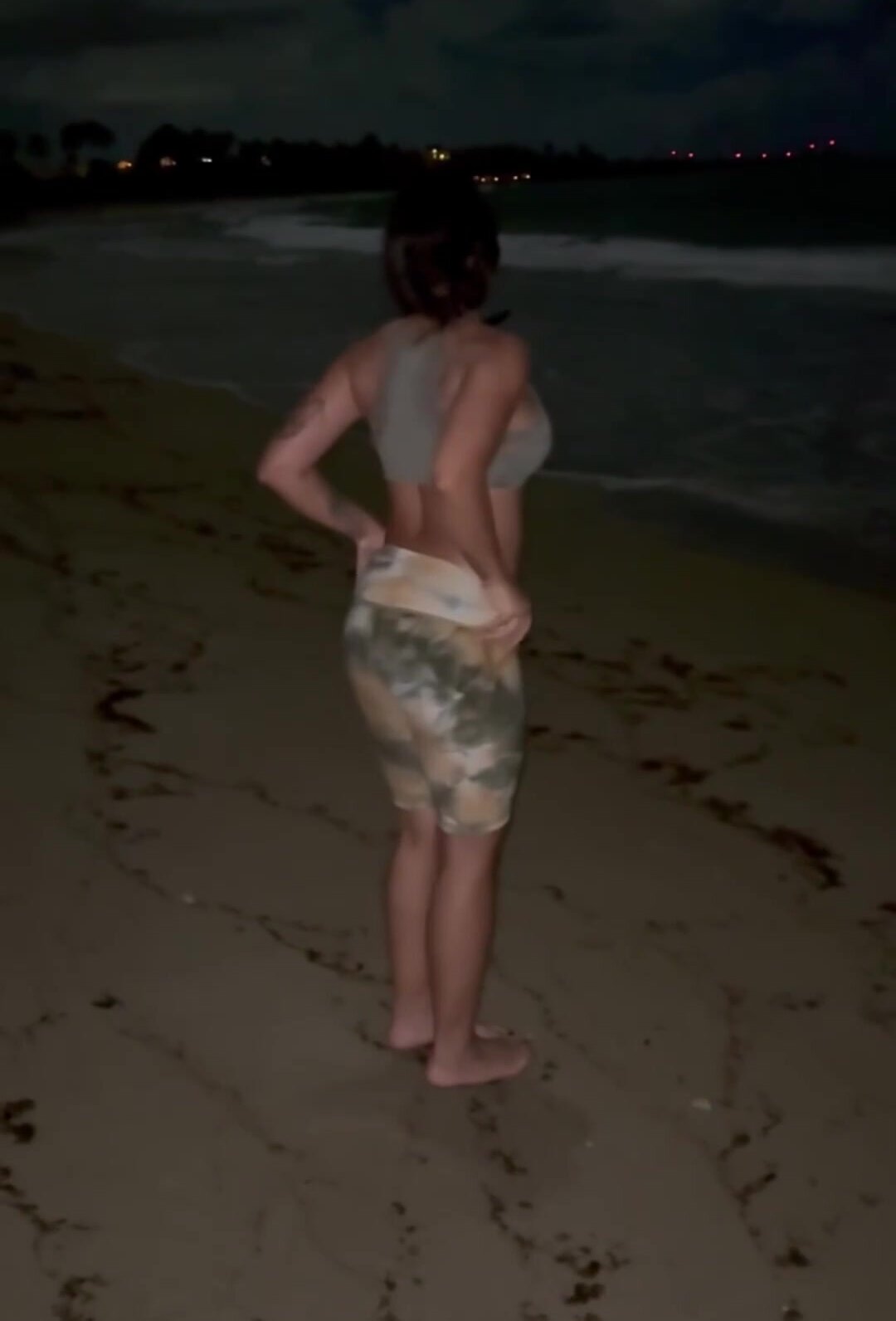 Stripping to go skinny dipping at night