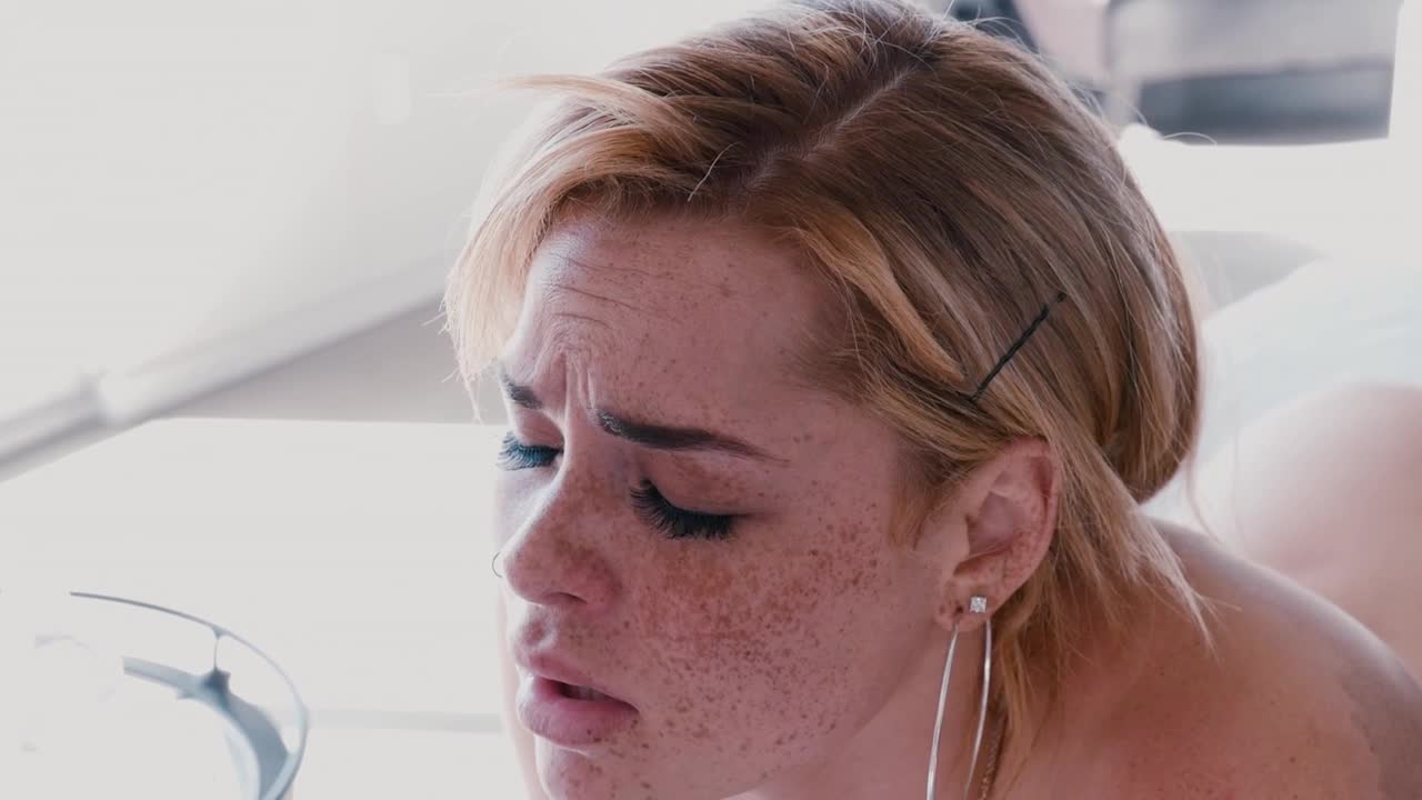Domination boobs mounth freckles