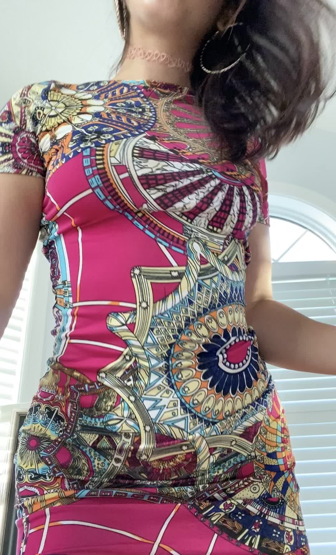 No panties under my tight little dress