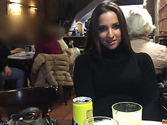 Amirah Adara dines with Nacho and fucks in public restroom