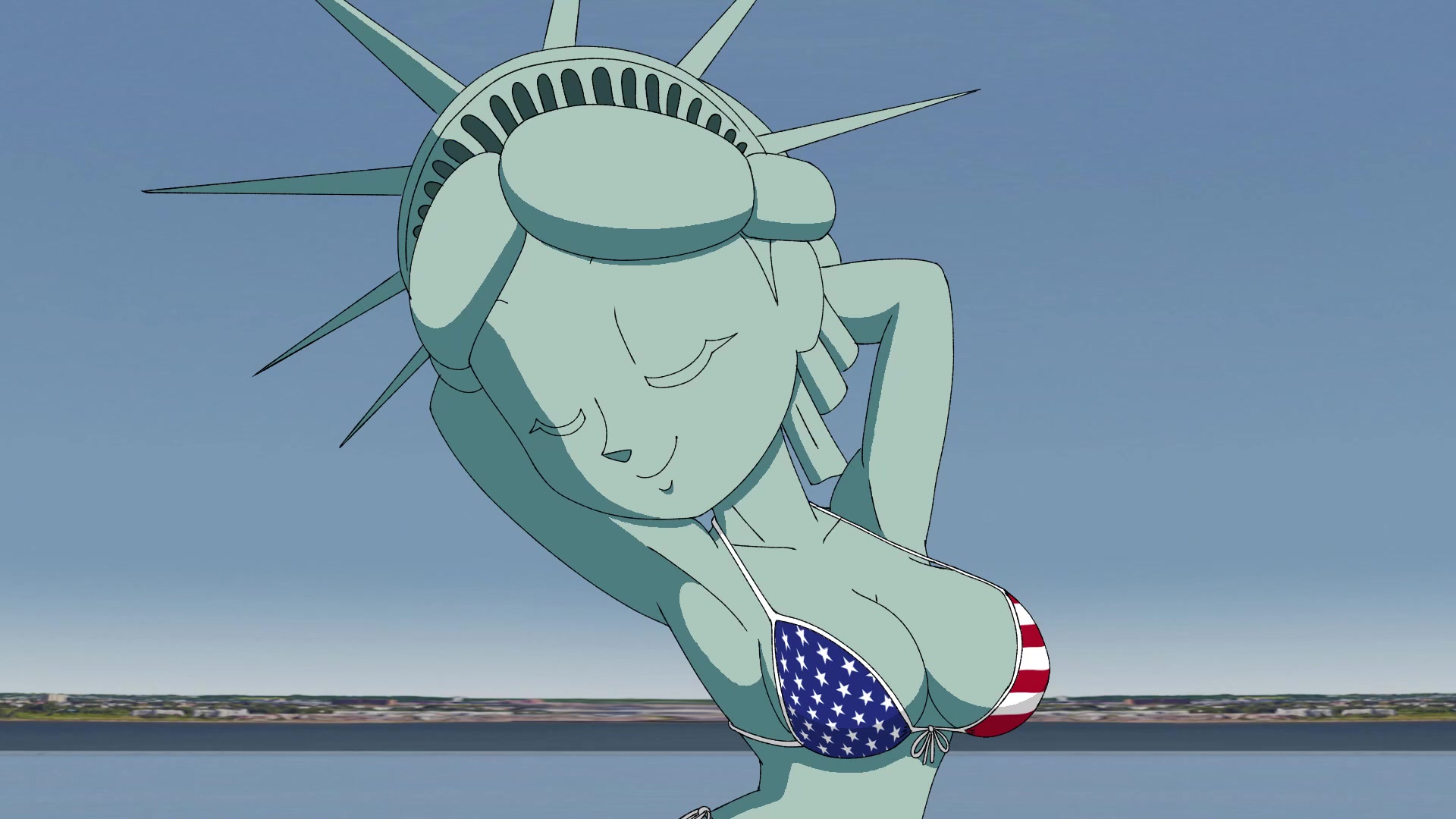 Lady Liberty & Lady Freedom tansau U.S.A. Blowjob GIFs. 
