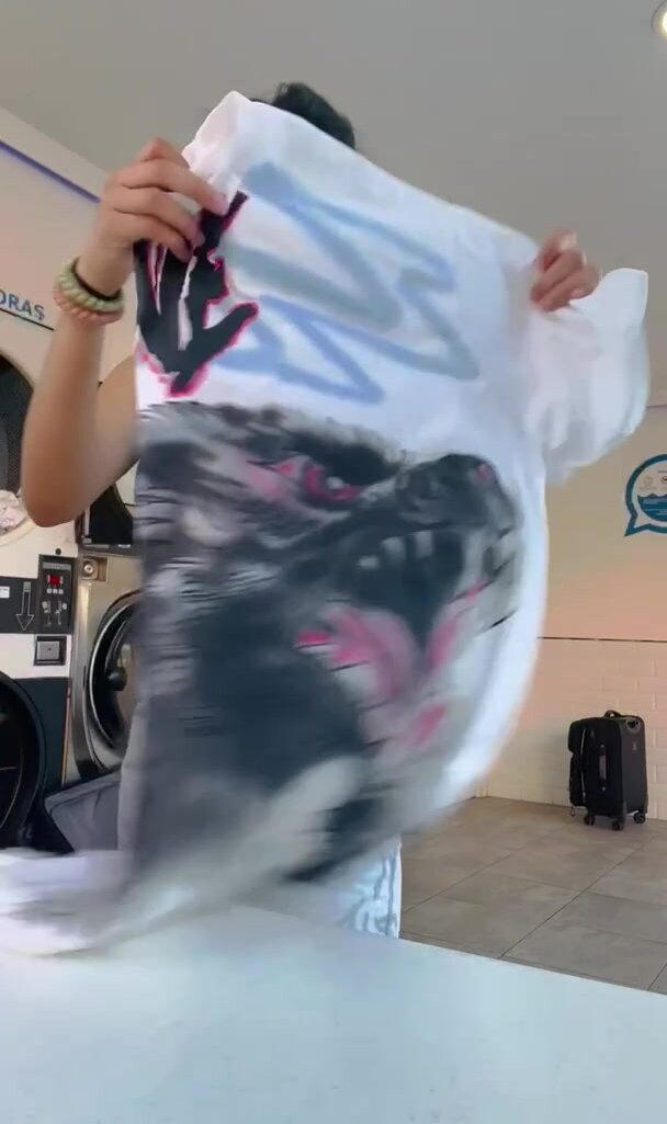 my first flashing in the laundromat