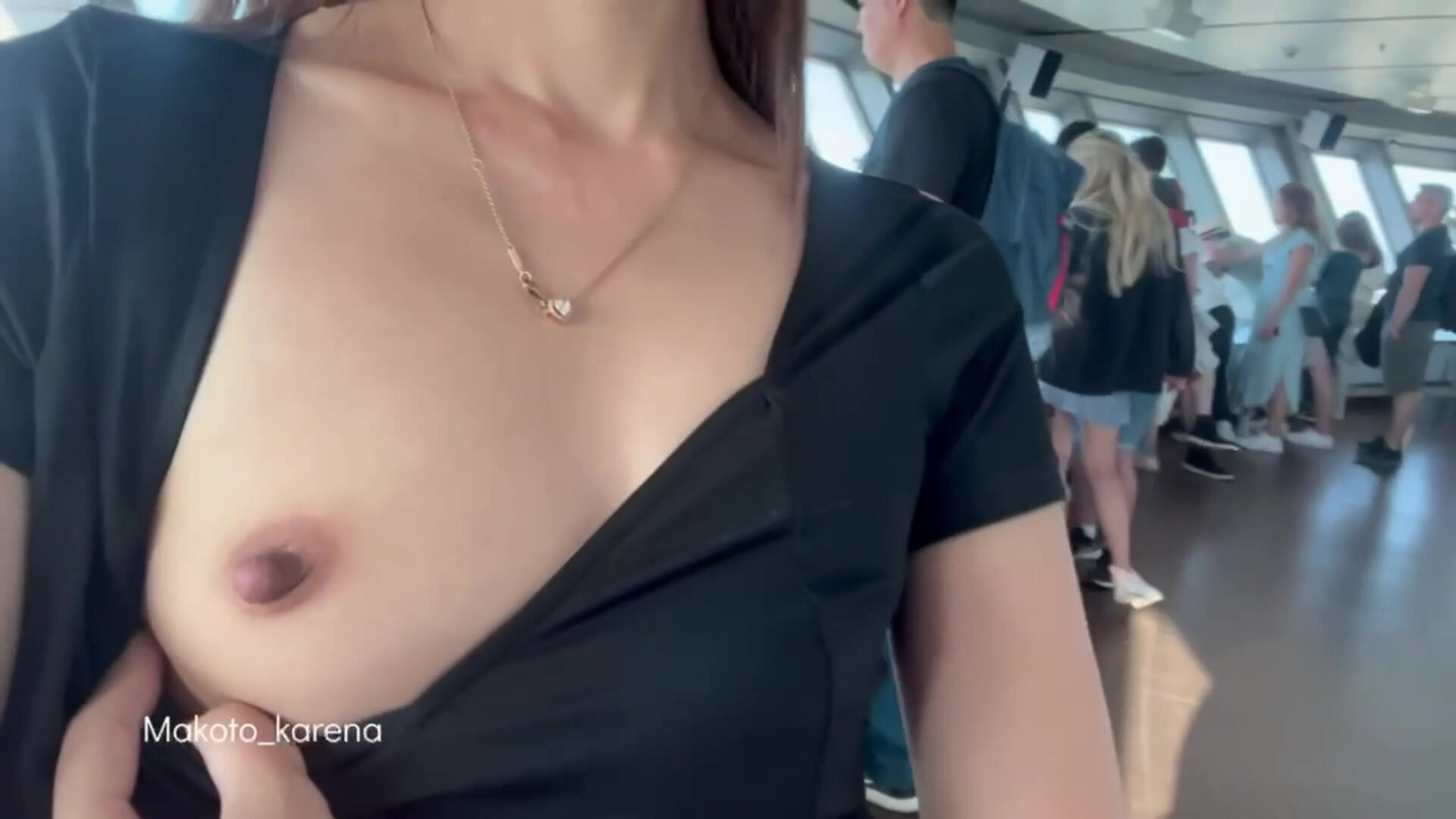 Flashing Small tits in Europe