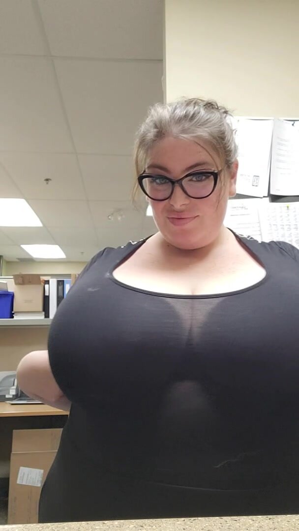 Teasing the guys at work with my see through dress