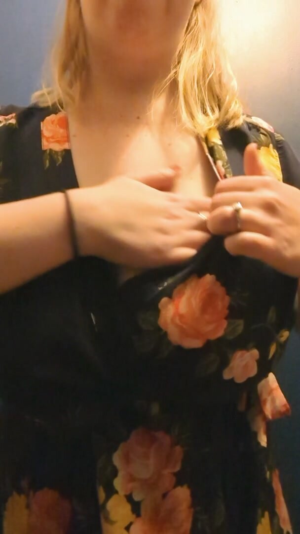 I like to slip my tits out when I'm alone