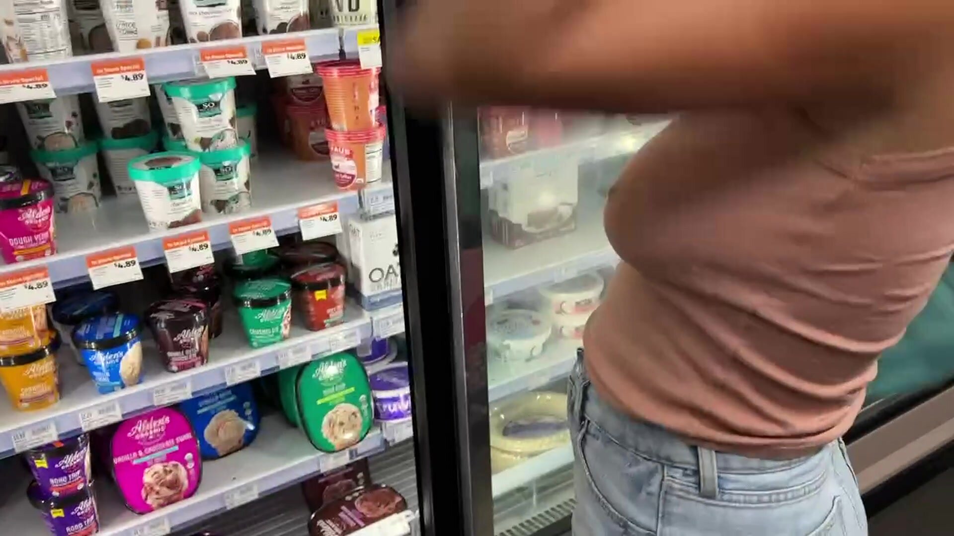 Picking out some ice cream