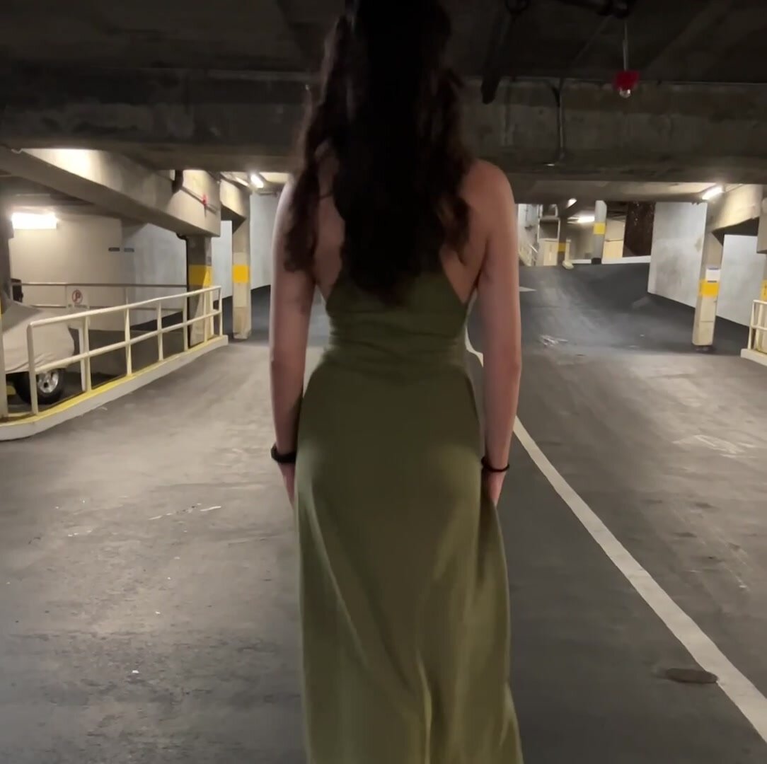 Cheeky flash in parking garage