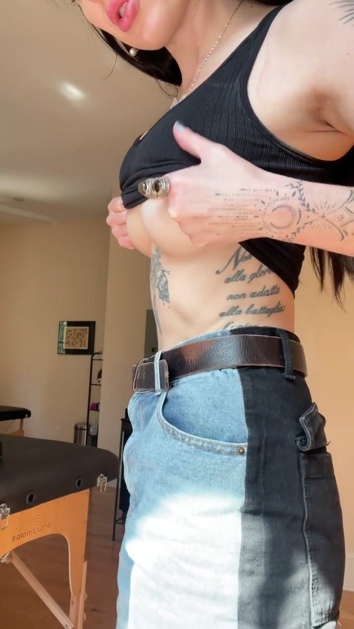 Got a little stuck taking my top off but hope you like it anyway