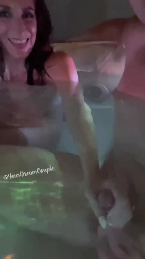 Hot tub handjob