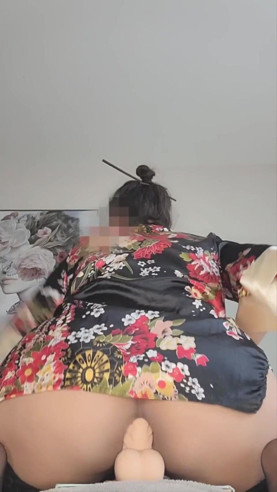 This dildo is relatively big but my ass makes it disappear