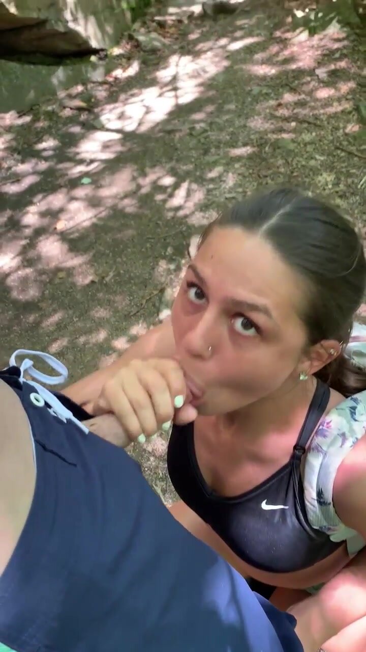 I got caught sucking in the woods