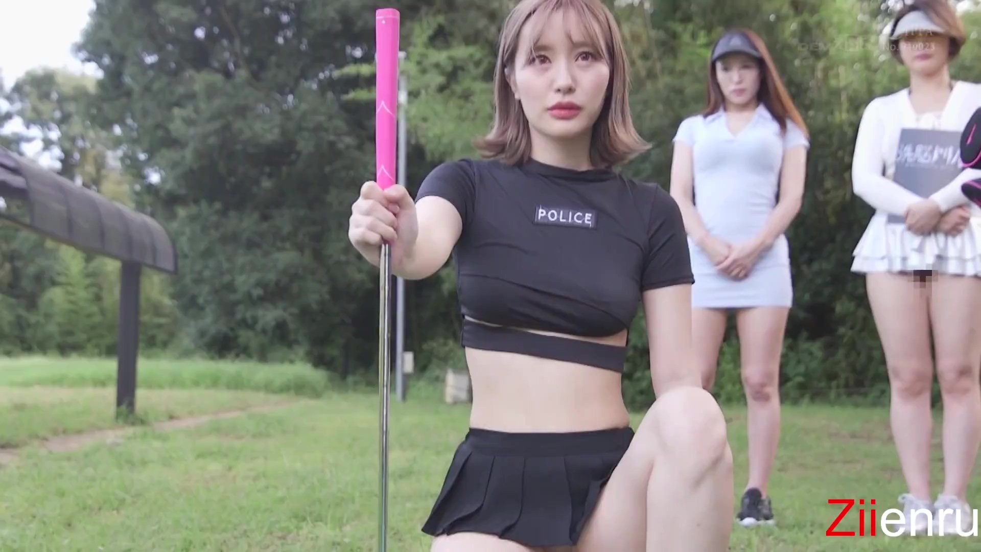 The most unusual golf game with an Asian girl