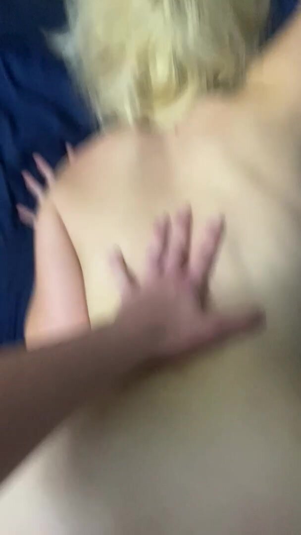 blonde slut takes it doggy