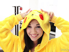 Kristy Black takes off Pikachu pajama and gets outrageously fucked