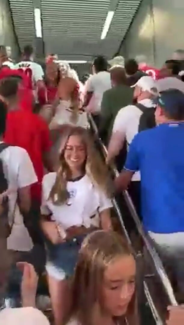 English girl shows her boobs after England win in the world cup
