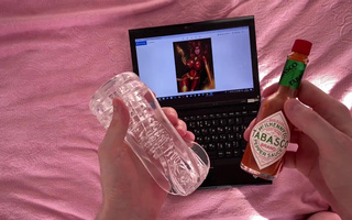 Stepmom saved me from a crazy wanking with tabasco