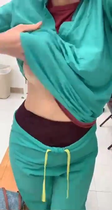 Quick titty flash from work